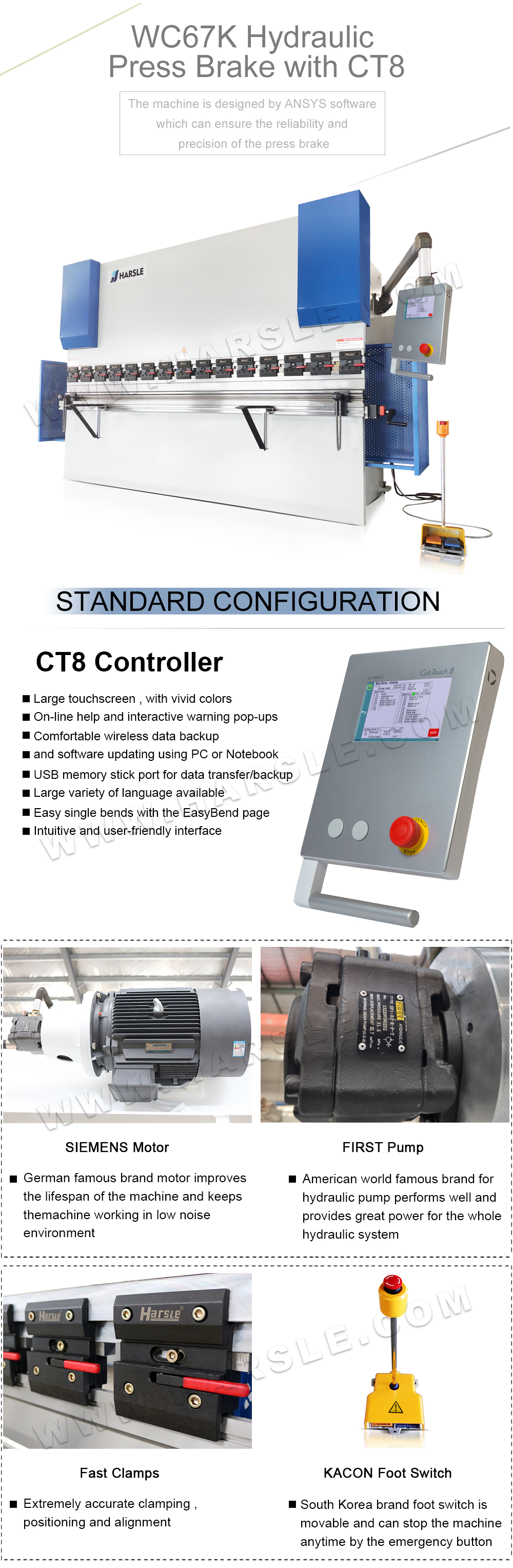 Torsion Bar Hydraulic Press Brake Machine With Cybtouch P From China