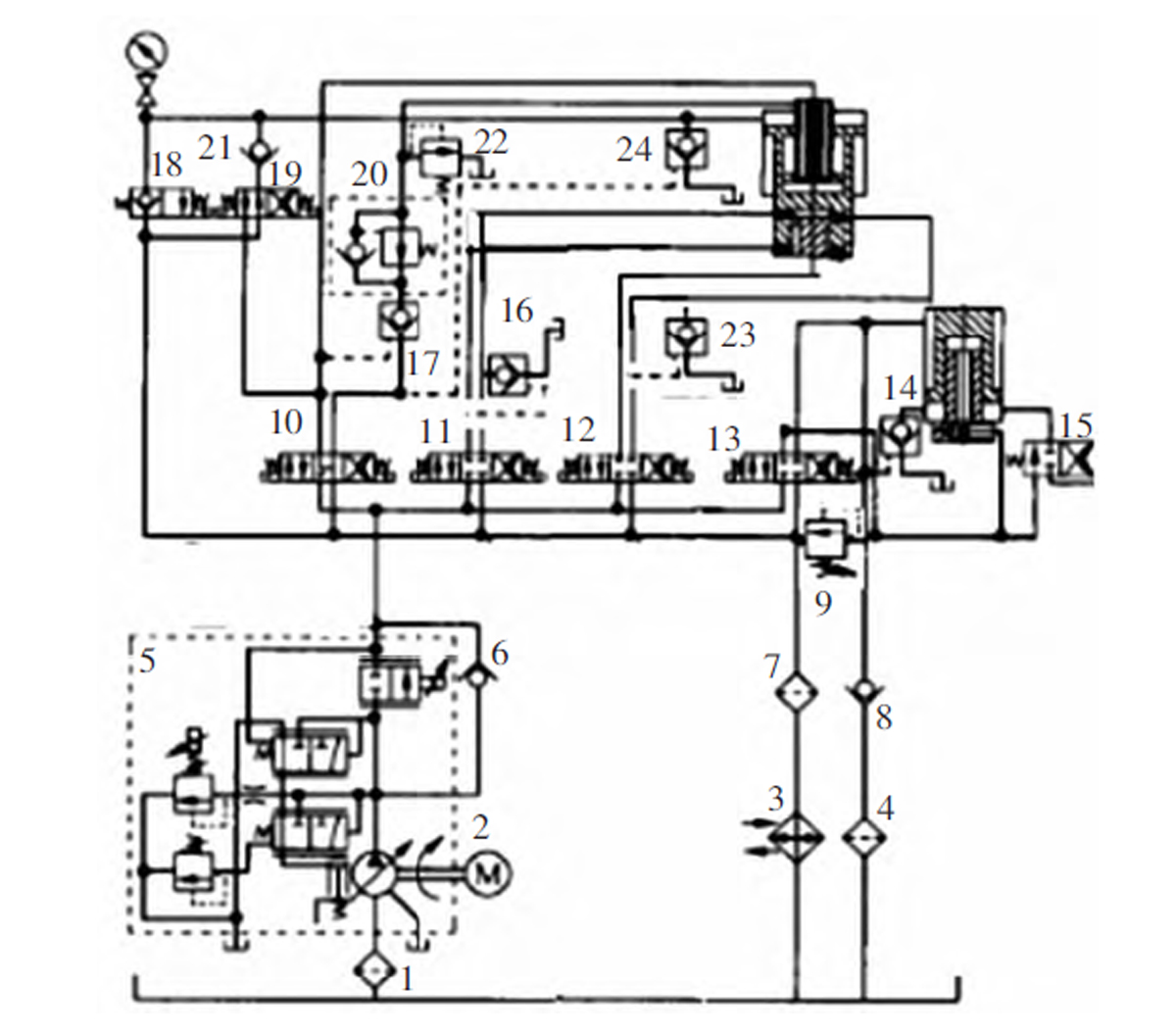Technical transformation of hydraulic system of Y32 200T hydraulic