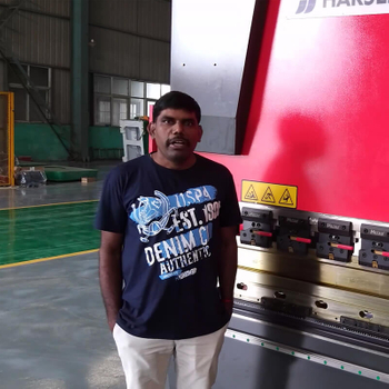 Indian customer feedback for HARSLE CNC press brake