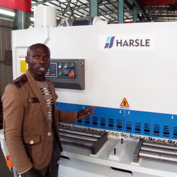 HARSLE Guillotine shearing machine feedback from Uganda